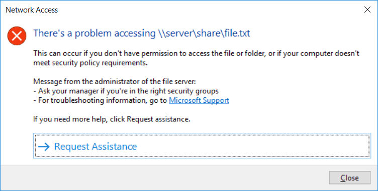 windows server 2016 file permissions access denied