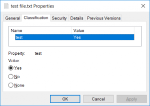 File Classification Properties