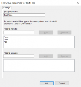 File Group Settings