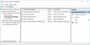 File Screen Templates