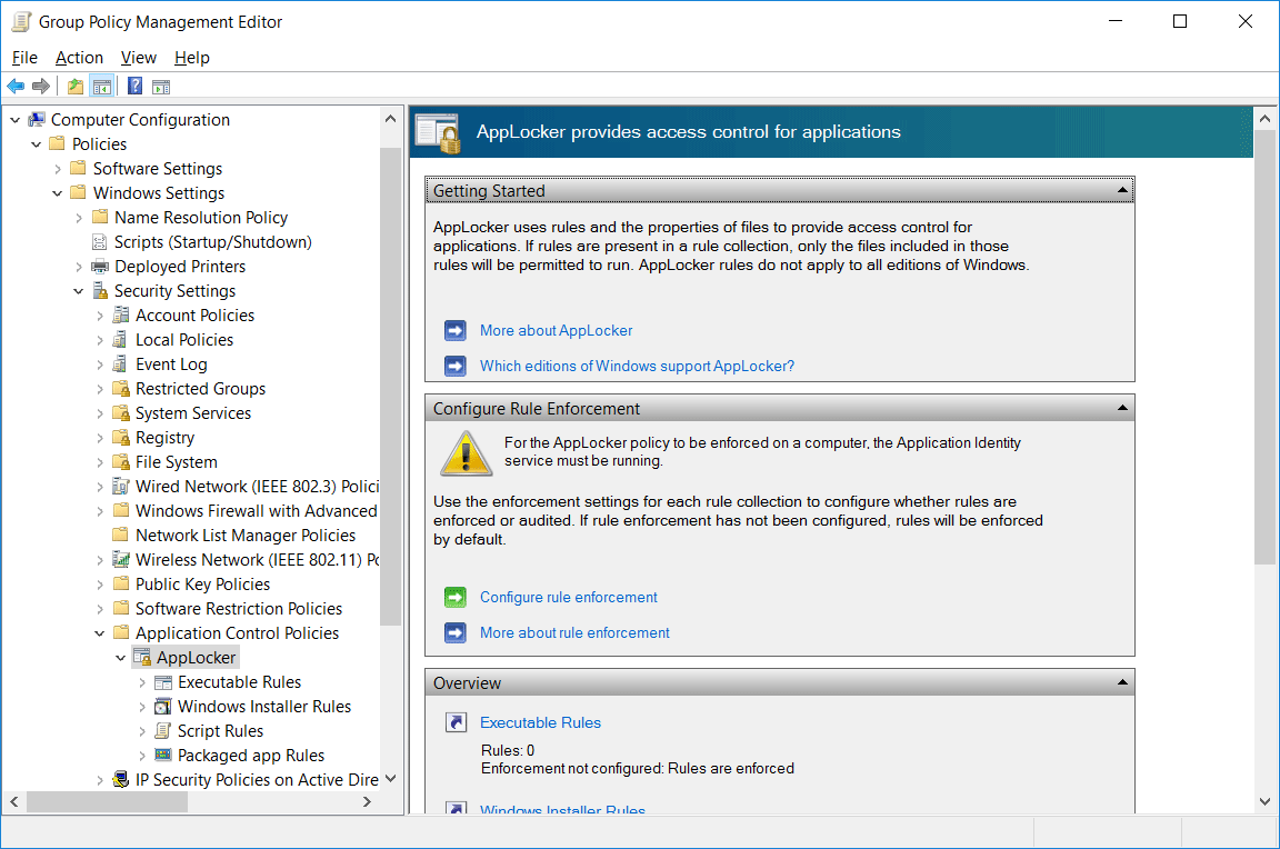 Свойства APPLOCKER. Group Policy Management Editor. Различия между APPLOCKER И software restriction Policies. GPO event. Script rules