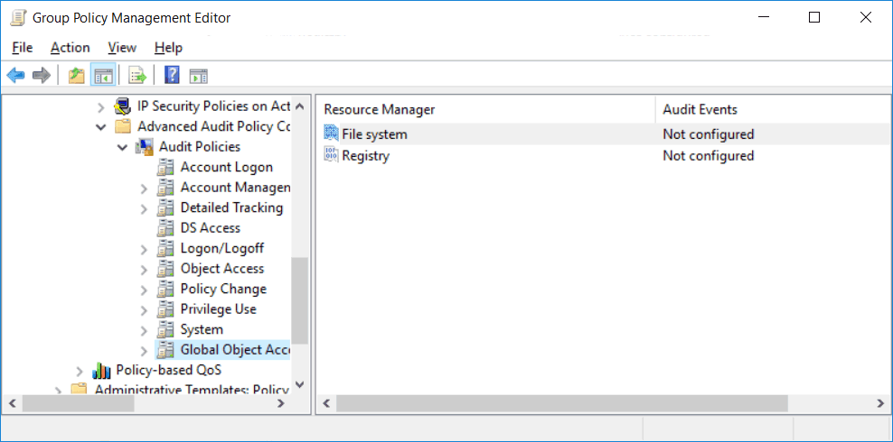 Group Policy Global Object Access Auditing