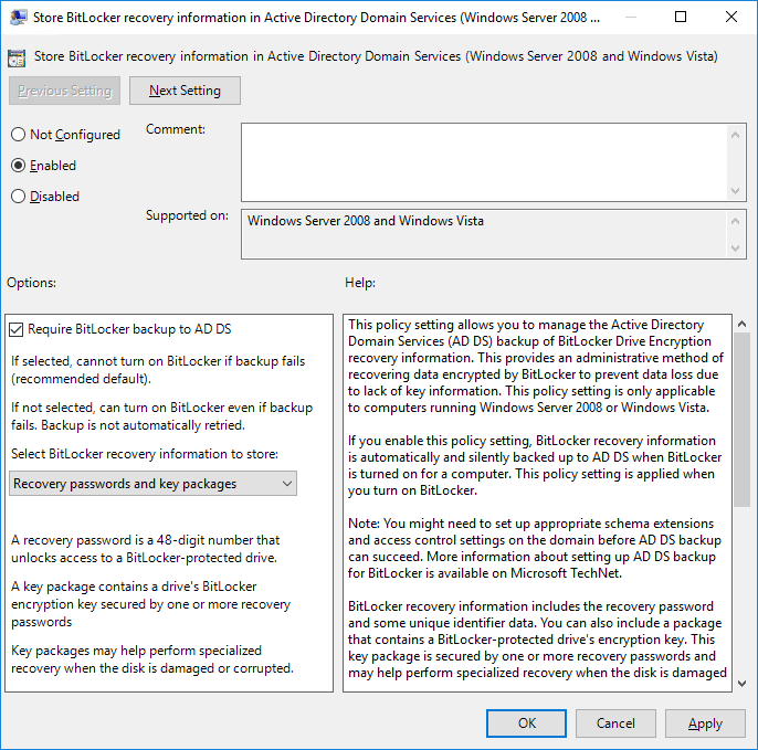 Implement BitLocker Recovery Process using self-recovery and recovery ...