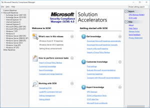 Microsoft Security Compliance Manager