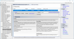 View Security Baseline Setting Details