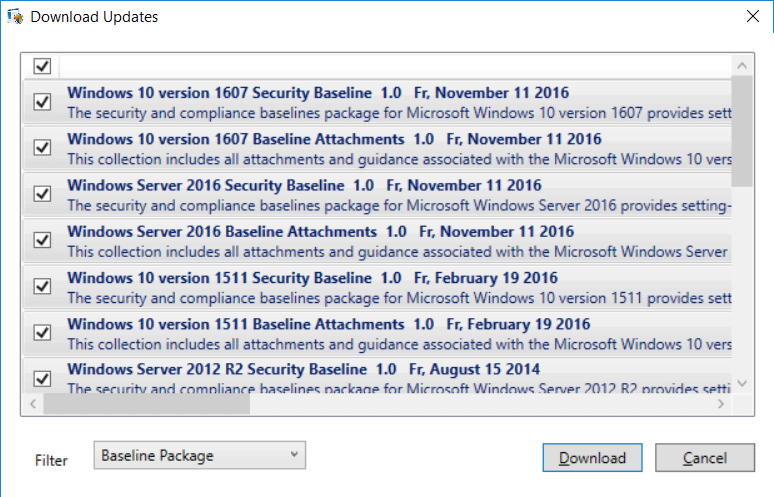 Microsoft Security Compliance Manager Download Updates