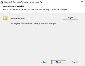 Microsoft Security Compliance Manager Setup Installation Folder