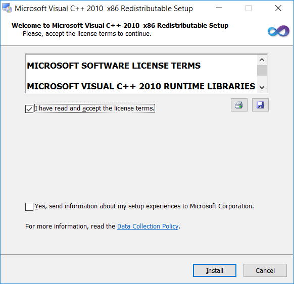 Microsoft Visual C++ 2010 x86 Redistributable