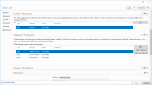 Proposed permissions