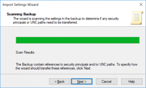 Scanning Backup