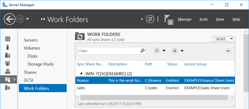 Demo Work Folders