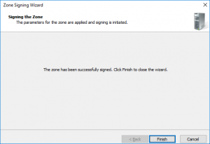 Zone signing complete