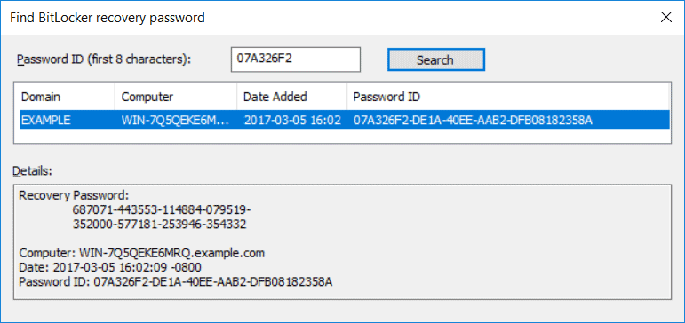 bitlocker recovery key generator cmd