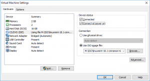 Linux Mint Attach ISO to VM