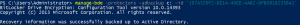 PowerShell save BitLocker recovery password in Active Directory