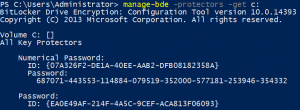 PowerShell View BitLocker Recovery Password