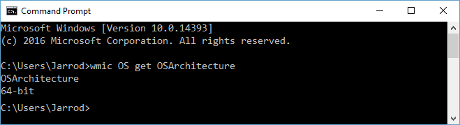 Windows Command Prompt Check Architecture