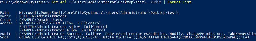 PowerShell Get-Acl Test