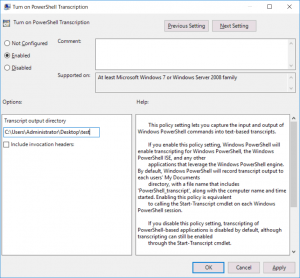 PowerShell Transcription