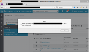 Clickstudios Passwordstate XSS