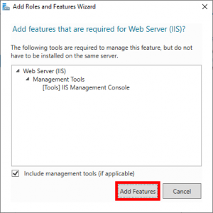 Add IIS Features
