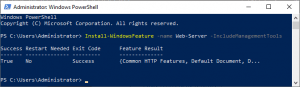 Windows Server 2019 Install IIS PowerShell