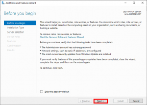 Windows Server Manager 2019 Before you begin