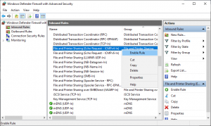 Windows Firewall enable inbound ICMP