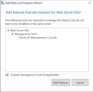 Add roles and features wizard