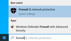 Windows Server 2022 Start Menu - Open Windows Firewall